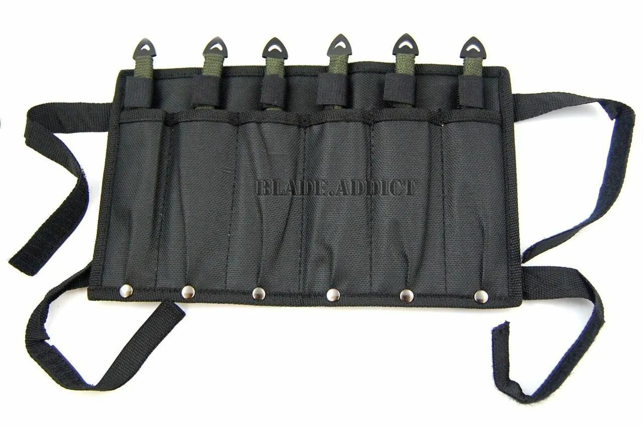 6PC Ninja Tactical Kunai Throwing Knife Set w/ Sheath