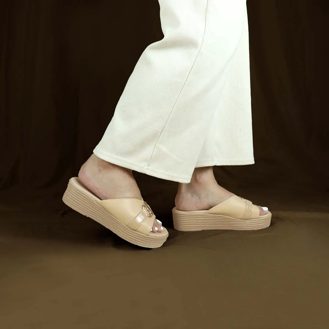 [Add to Cart RM129] Minimalist Buckle Flatform Sandals 2"inch [Cushioned Footbed Series]