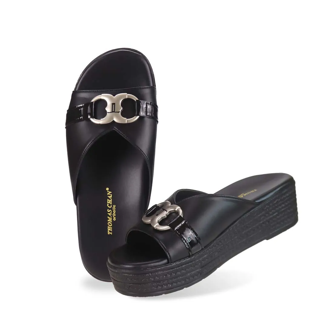 [Add to Cart RM129] Minimalist Buckle Flatform Sandals 2"inch [Cushioned Footbed Series]