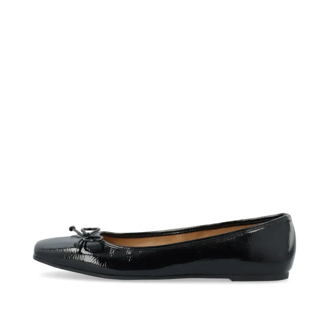 Biarose Karre Ballet Flat Faux Leather (Black Patent)
