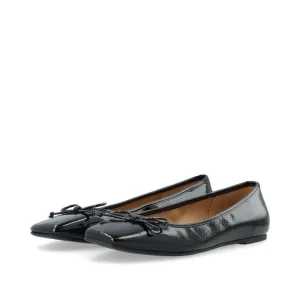 Biarose Karre Ballet Flat Faux Leather (Black Patent)