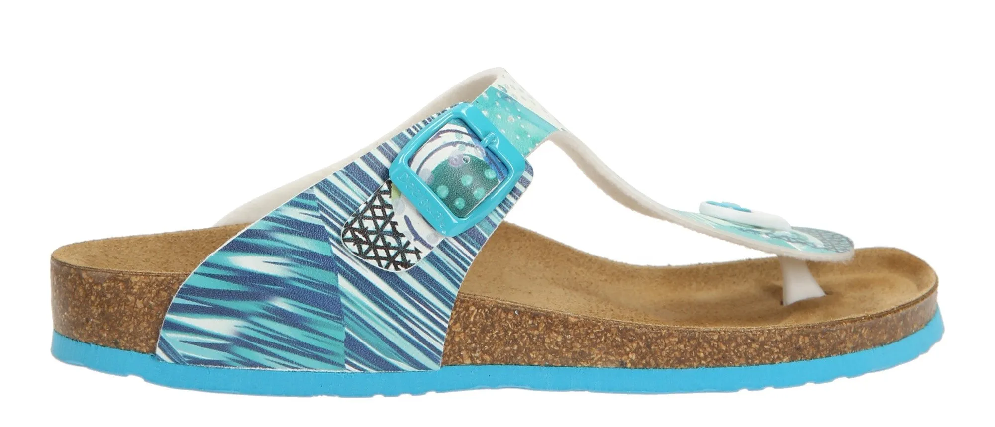 Bio 3 Toe Post Sandals Aqua by Desigual