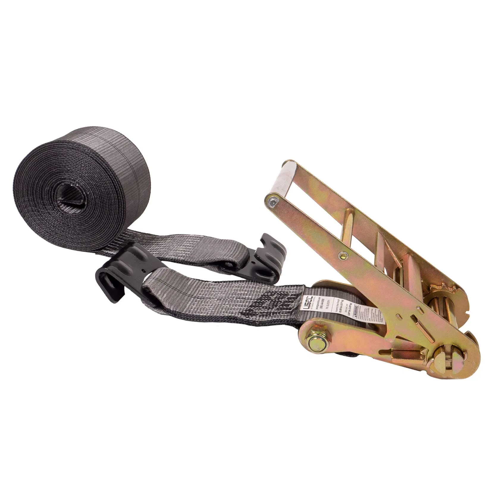 BlackLine 4" x 30' Ratchet Strap with 20,000 lb Flat Hooks
