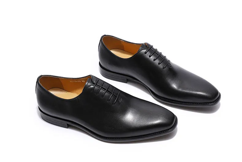 Brown Leather Oxford Shoes Men's Wedding Business Dress Shoes