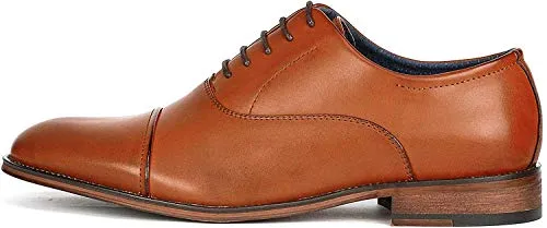 Bruno Marc Men's Brown Lace Up Soft Cap-Toe Oxfords Formal Dress Shoes Size 9 M US Louis_2