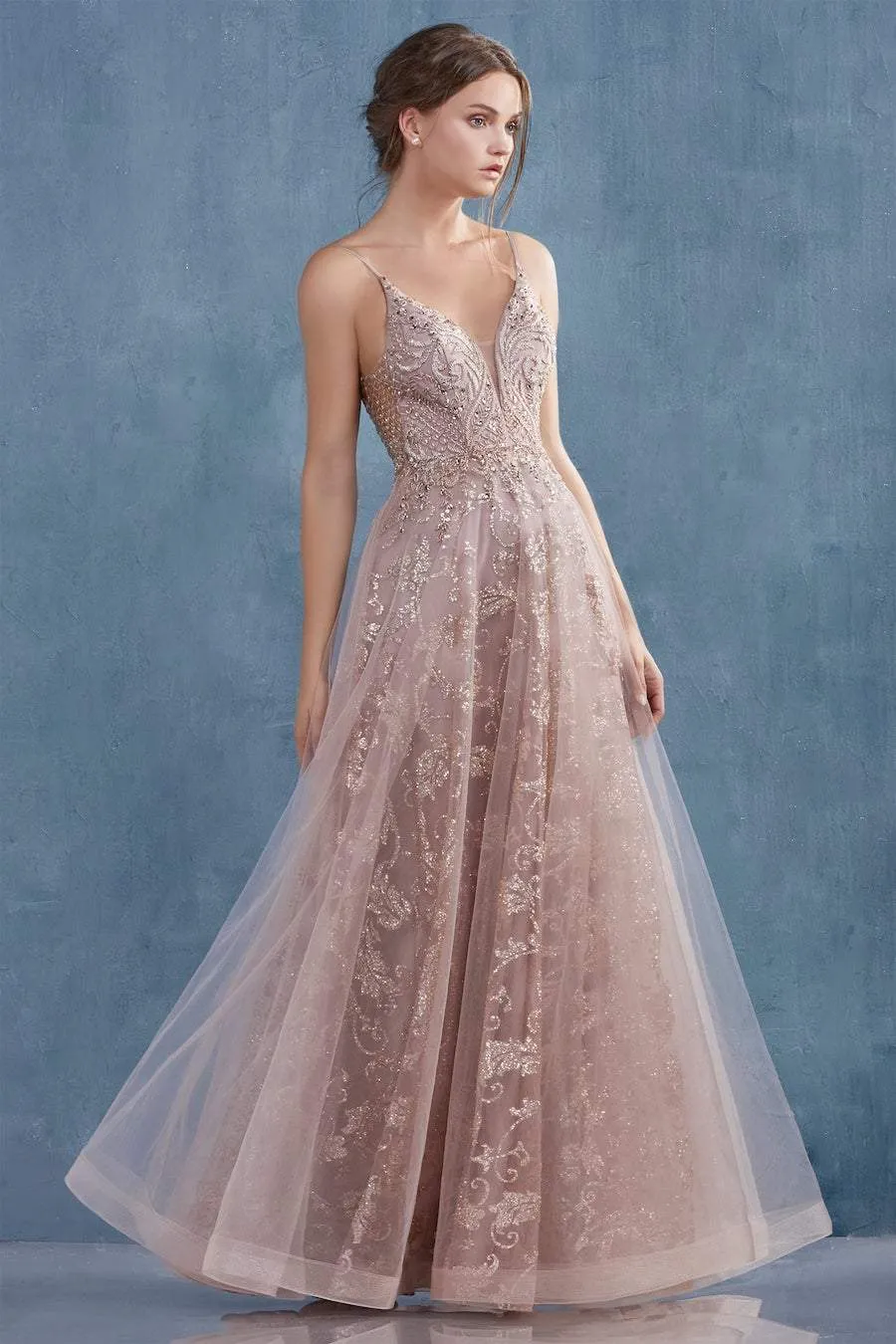 Button Crme Evening Dress