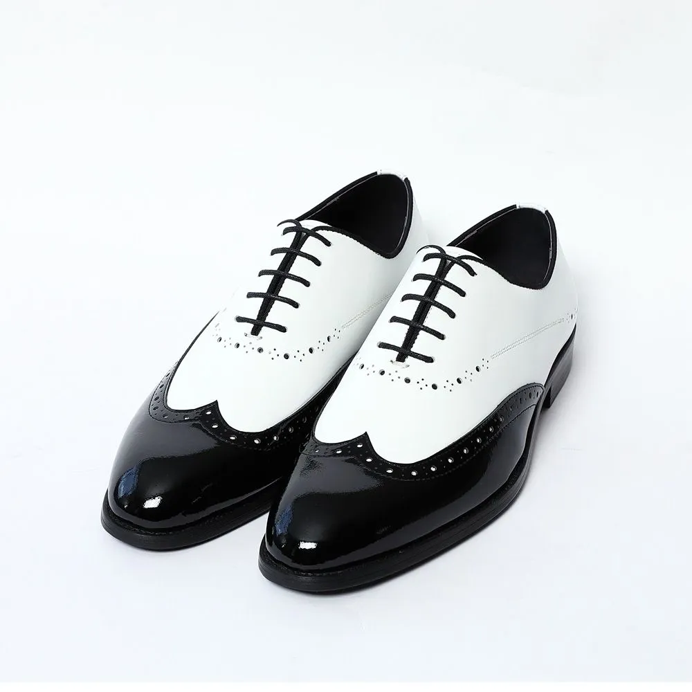 Color matching engraved Brock Oxford shoes men's versatile formal leather shoes