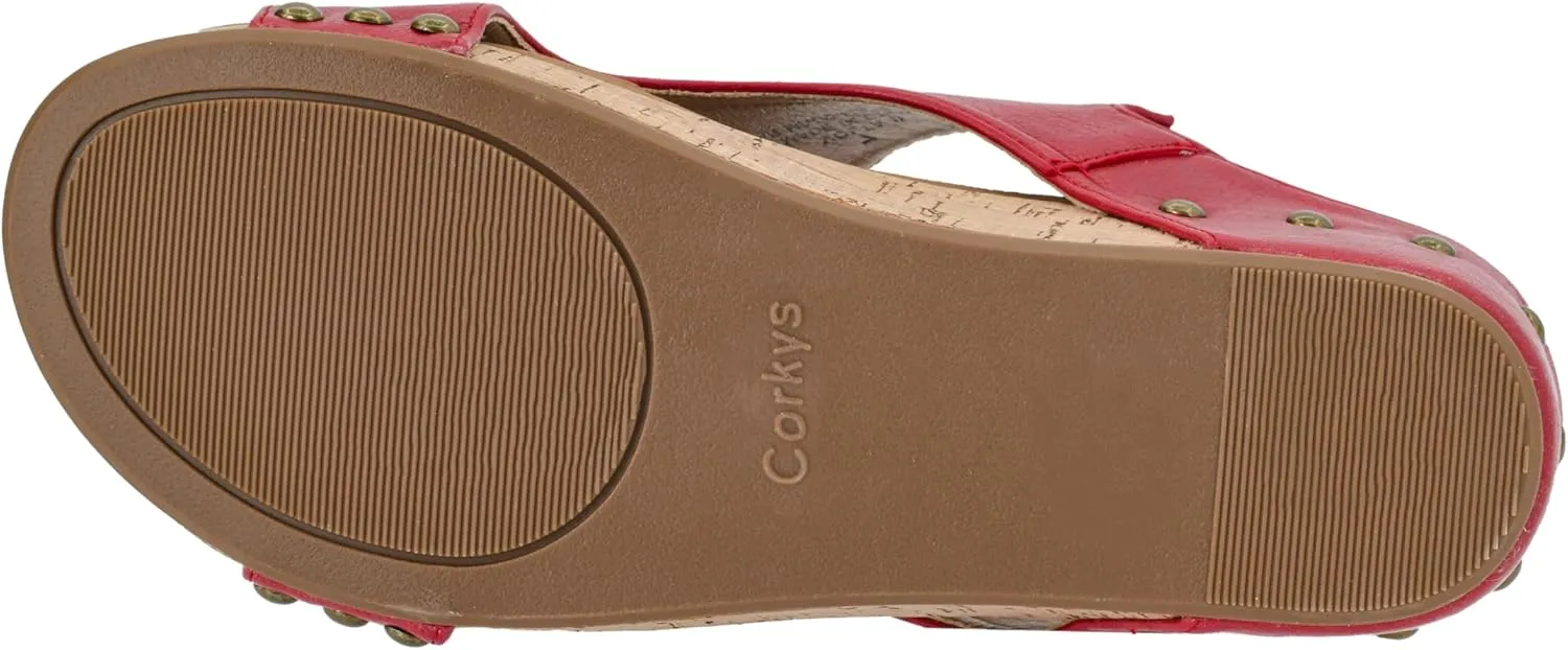Corkys Footwear Women's Volta II Wedge Sandal - 2 Inch Cushioned Wedge, Hook & Loop Closure for Comfort & Style, Perfect for Casual & Dressy Outfits, All Day Wear