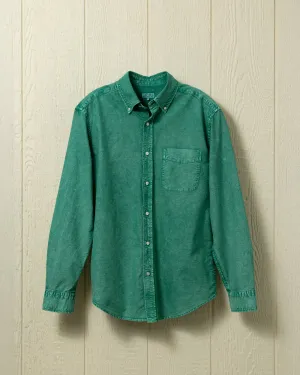 Garment Dyed Oxford Shirt in Pine