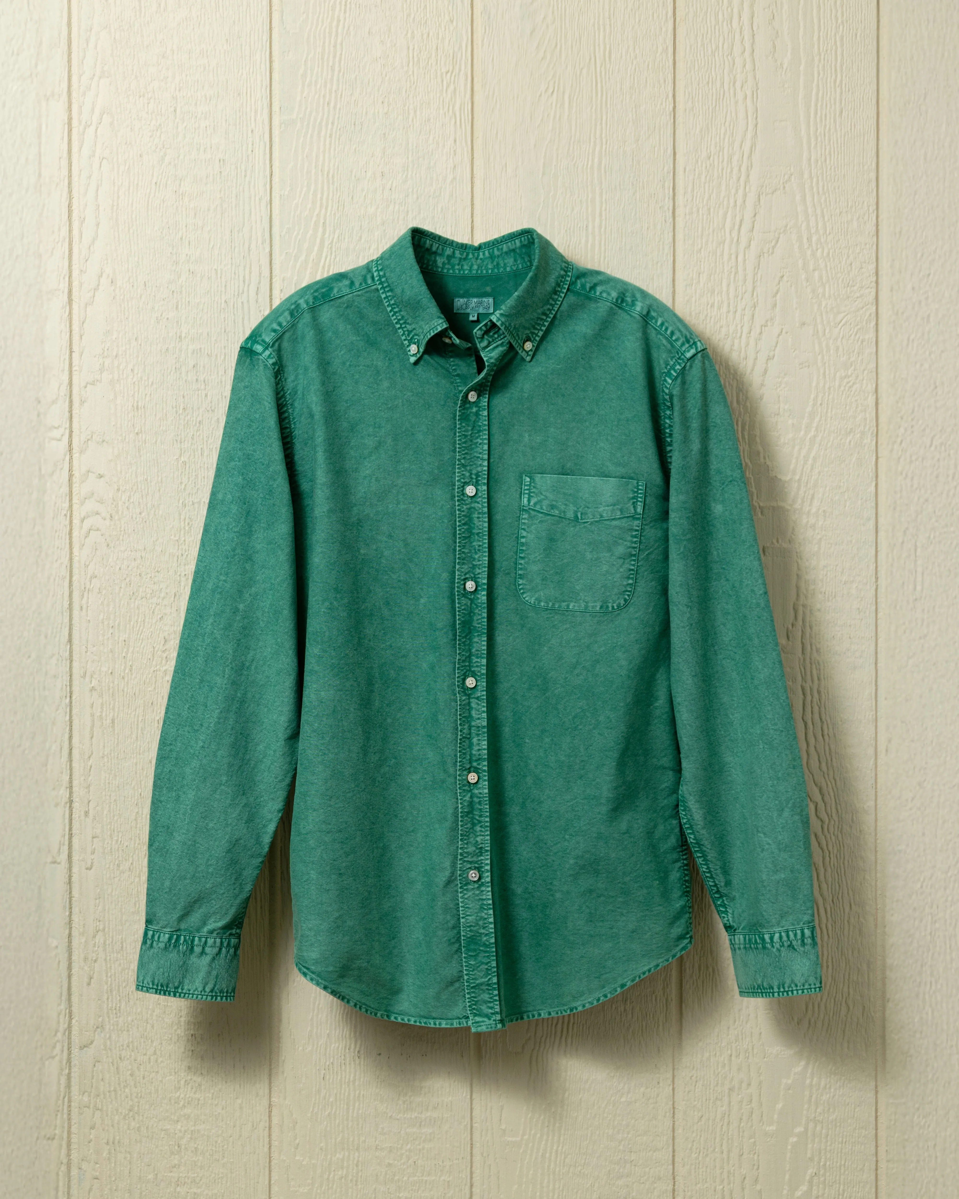 Garment Dyed Oxford Shirt in Pine