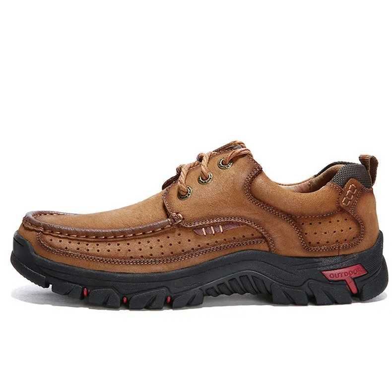 Genuine Leather Walking Casual Male Shoes For Men Sneakers