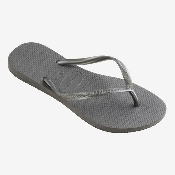 Havaianas Slim Strap Women's Flip Flops - Grey