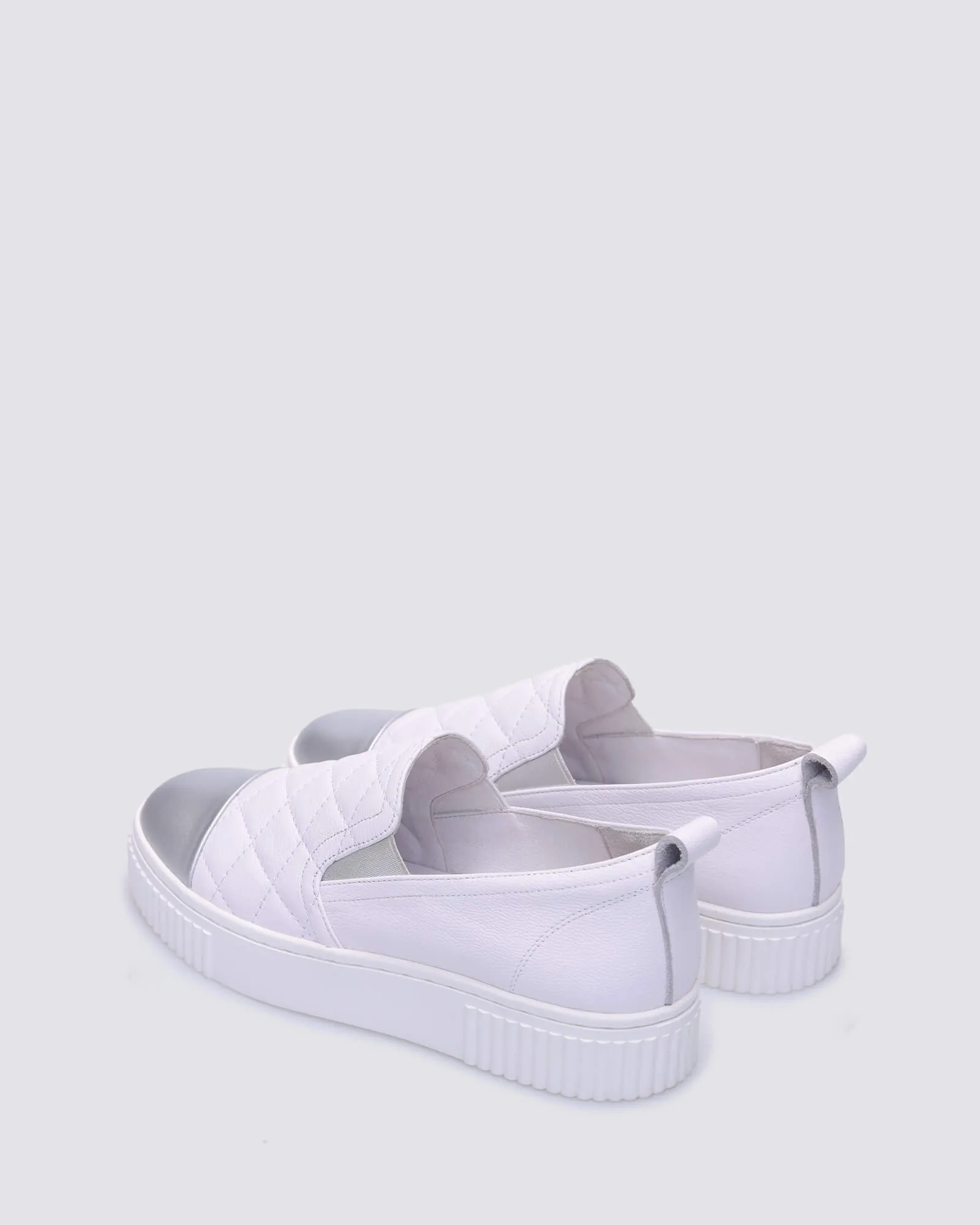 JAMIE SNEAKERS WHITE/SILVER LEATHER