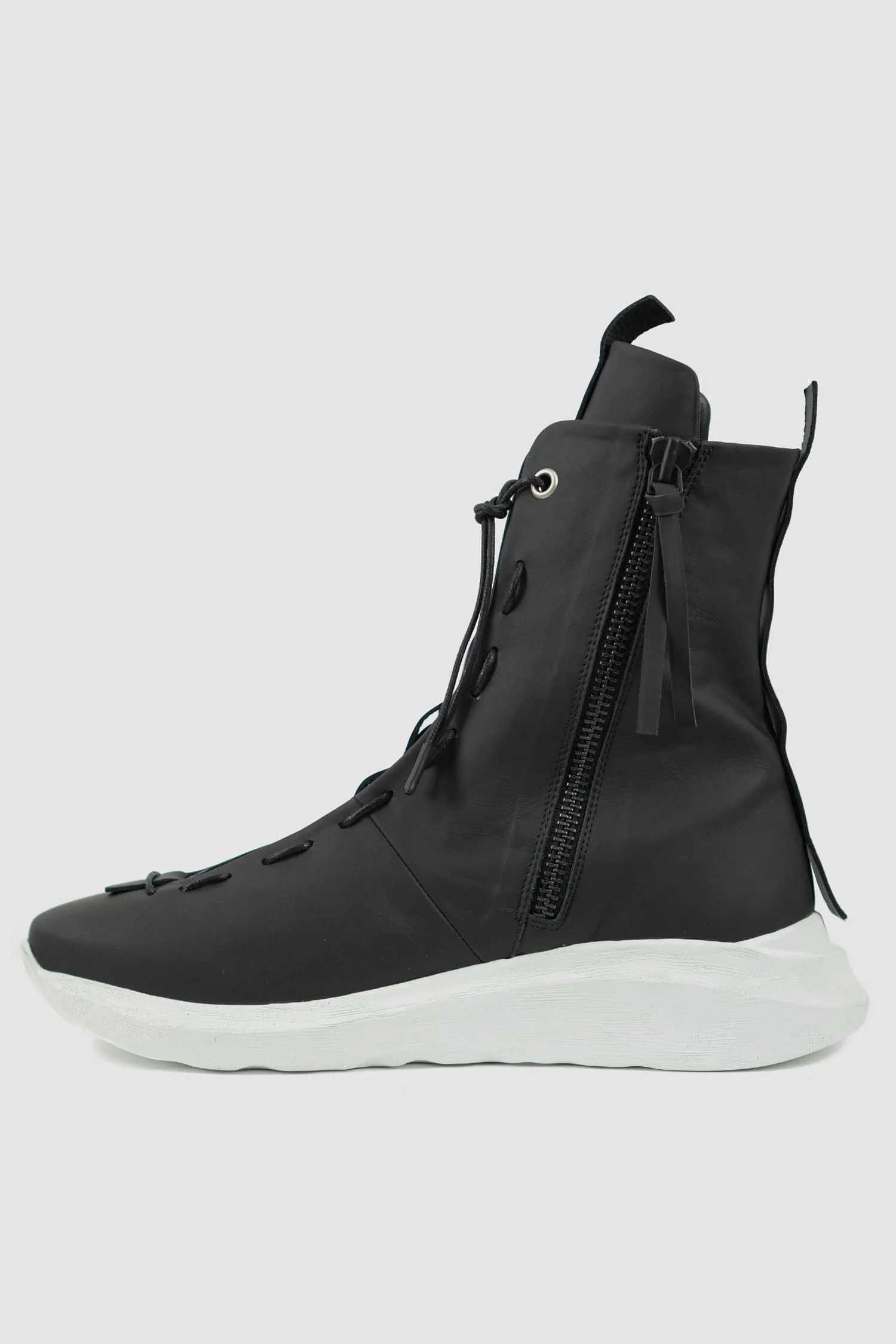 Matte Calf Leather Parachute Lacing Sneaker