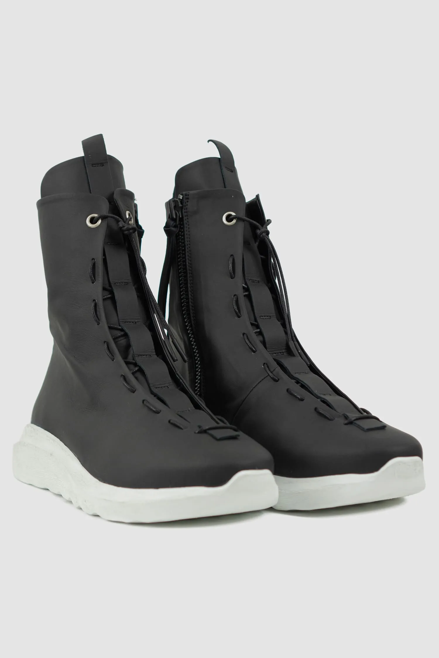 Matte Calf Leather Parachute Lacing Sneaker