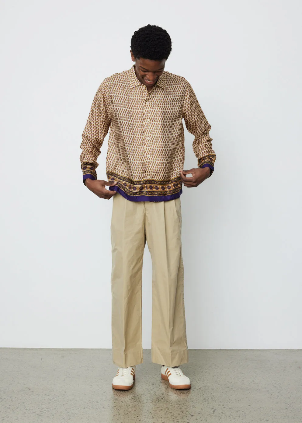 Micro Fleur Long Sleeve Shirt