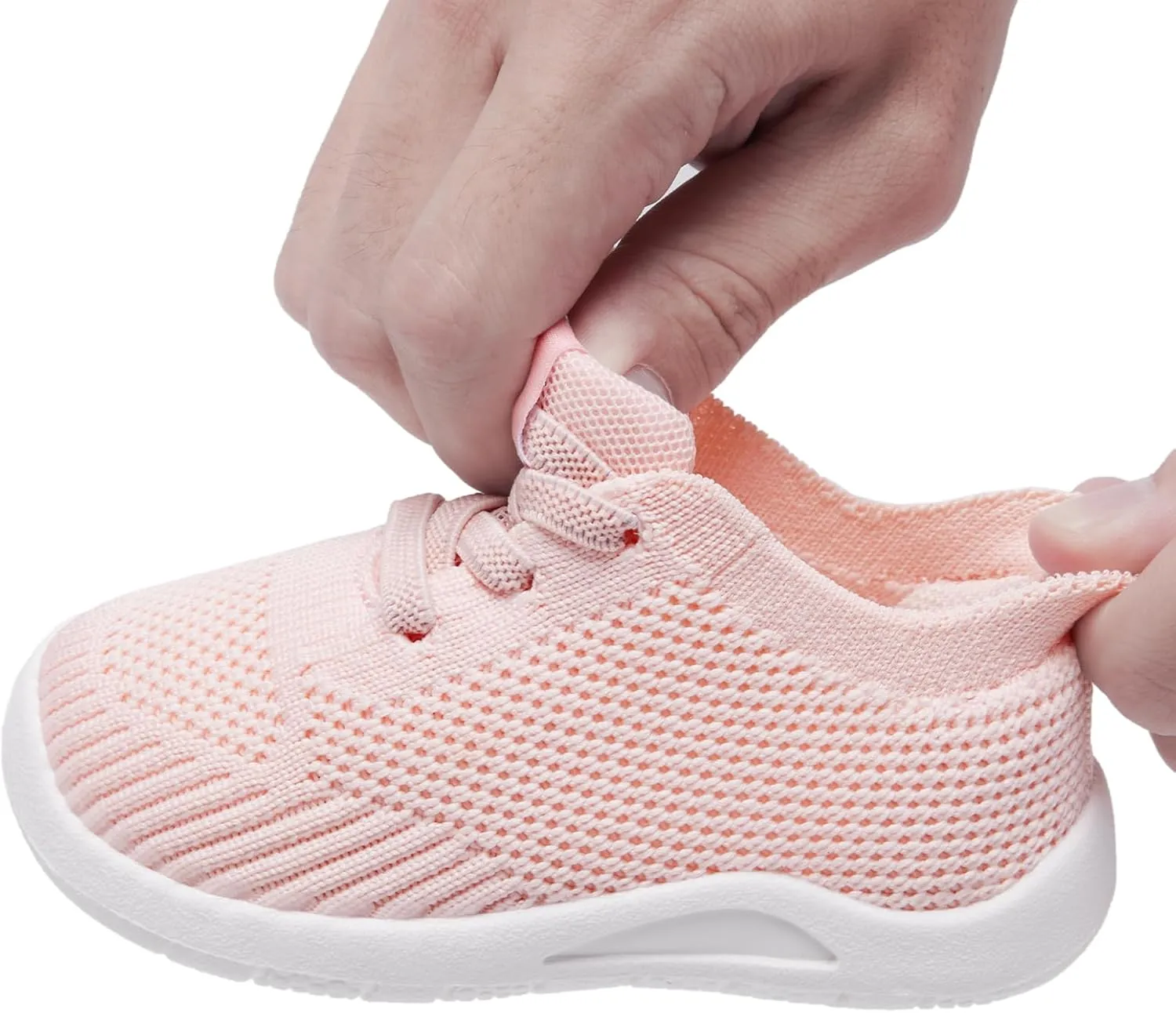 MORENDL Toddler Sneakers Baby Non-Slip Lightweight Breathable Barefoot Shoes Infant Tennis Walking Shoes