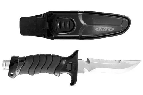 New Superior 420 Stainless Steel Scuba Diving Knife - Pointed Tip (Black)