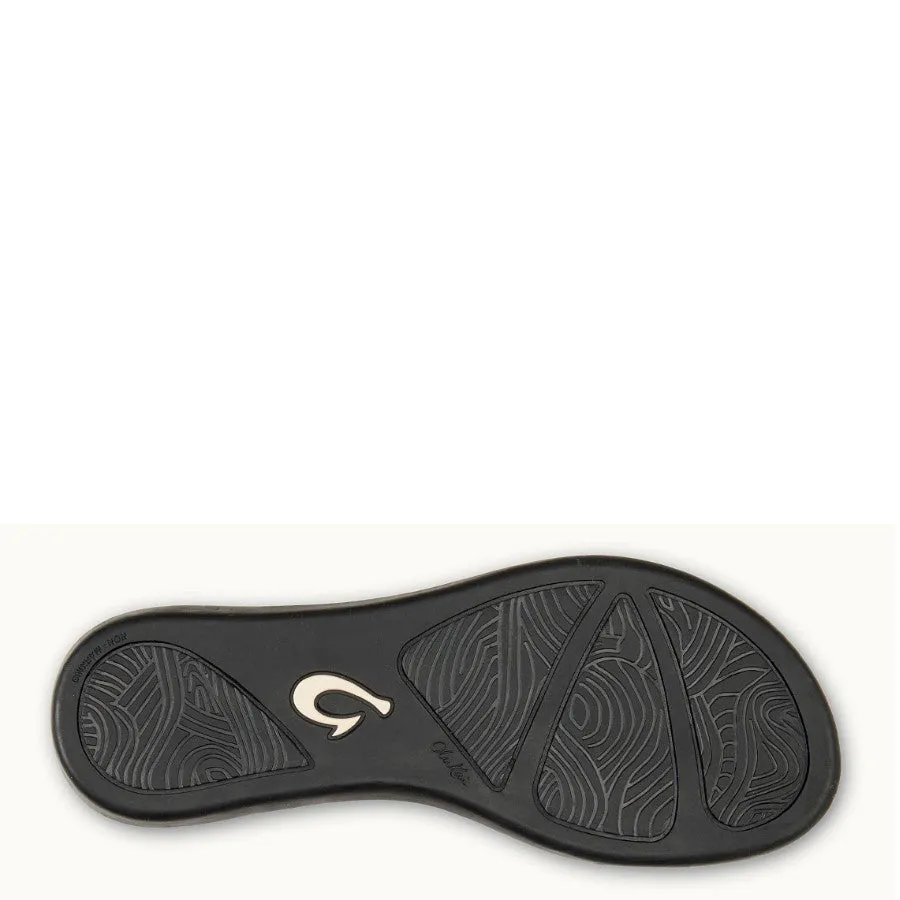 Olukai Women's Ho'Opio Leather Sandal - Onyx/Black 20290-OX40