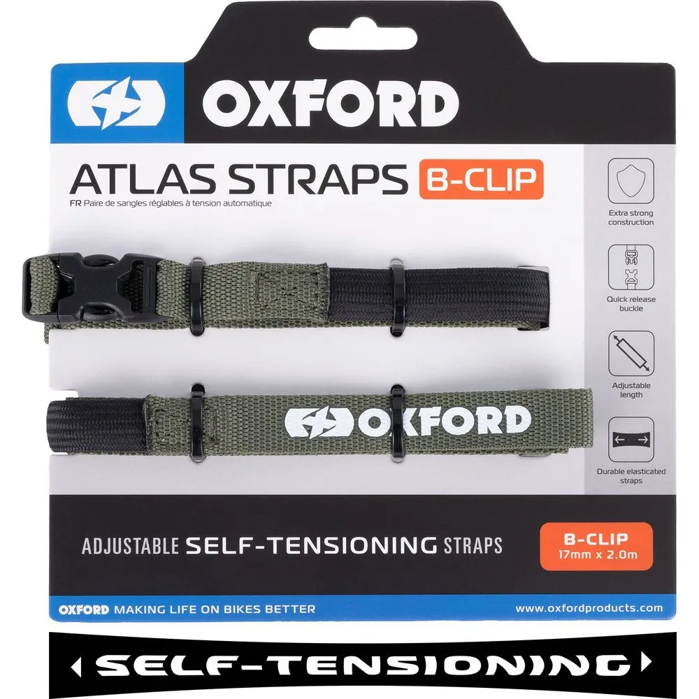 Oxford Atlas B Clip Straps Pair Lichen - 17mm x 2.0m