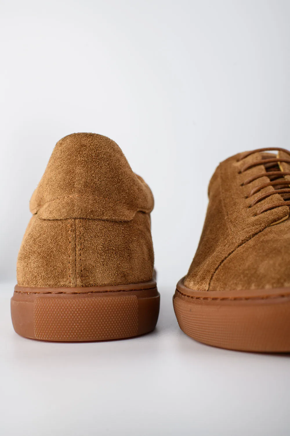 PUTNEY toasted-barley suede sneakers.