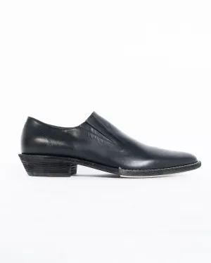 SS20 Classic Black Leather Slip-on Derbies