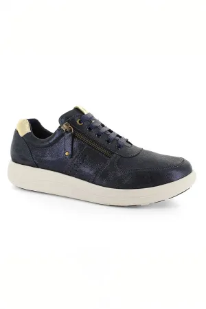Strive Madison Trainer Navy Leather Sparkle