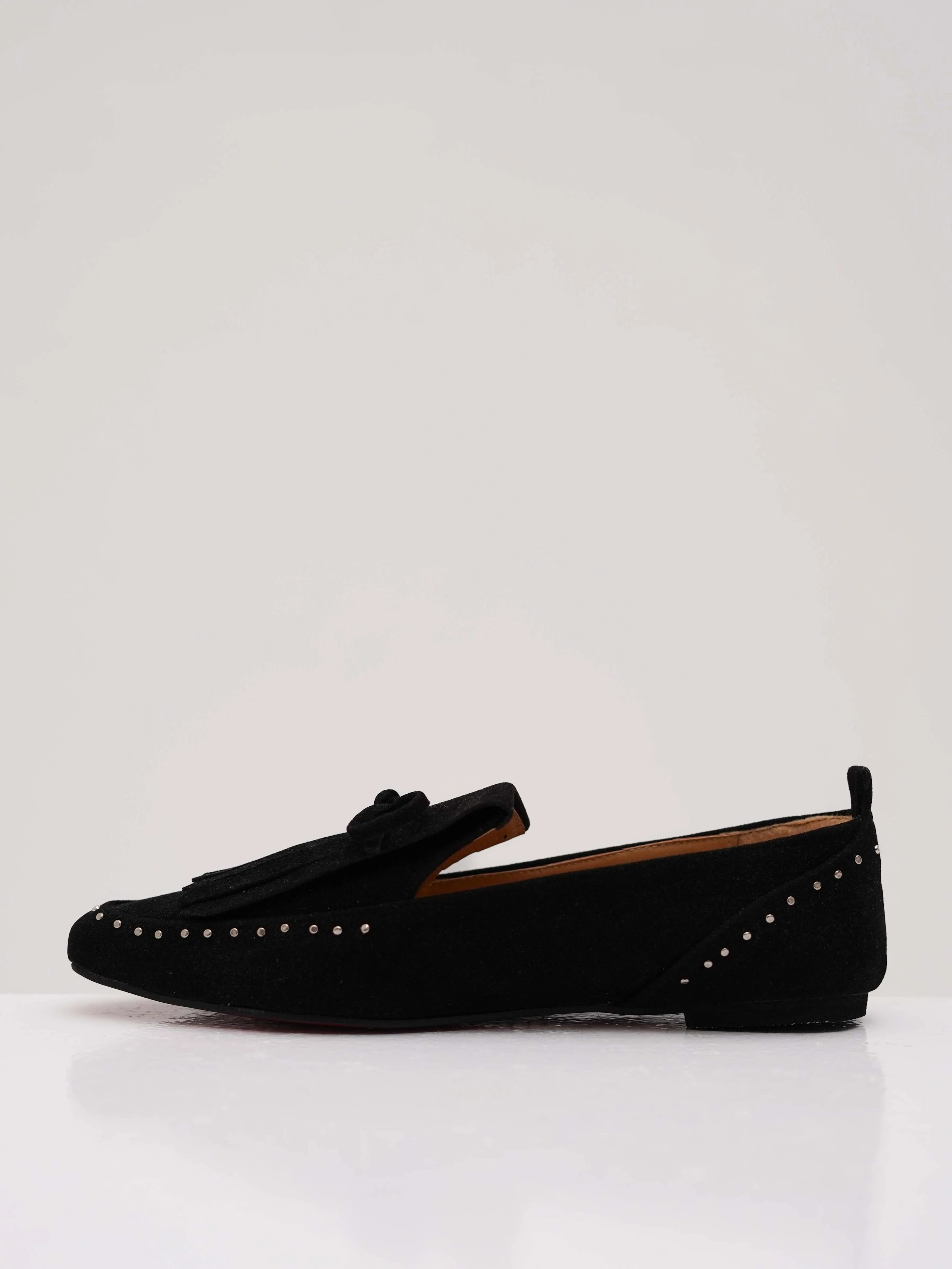 Suede Montana Silver Studded Loafers